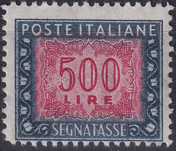 Francobolli Italia 1955 Segnatasse Cifra Filigrana Stelle 8 Valori