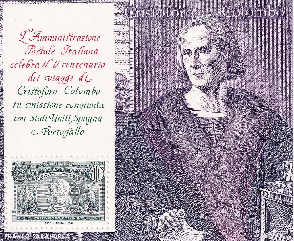 Francobolli Italia Foglietti Colombo Centenario Scoperta Dell